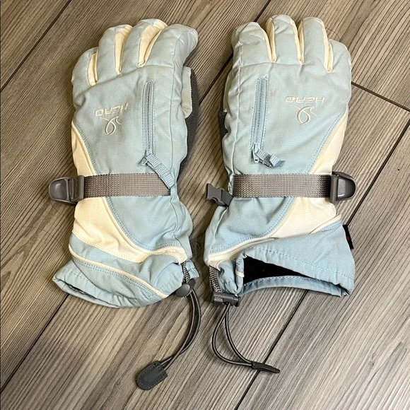 Women’s Head Blue and White Ski Gloves Size L - Picture 3 of 11